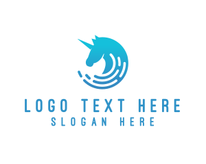 Horn - Tech Unicorn logo design