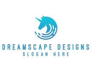 Fictional - Tech Unicorn logo design