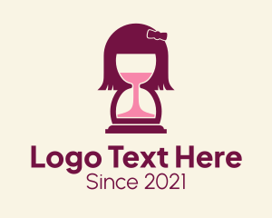 Liquor - Girl Wine Hourglass logo design