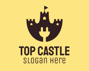 Electric Power Castle logo design