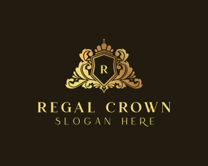 Royalty Shield Crown logo design