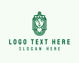 History - Ancient Tribe Statue logo design