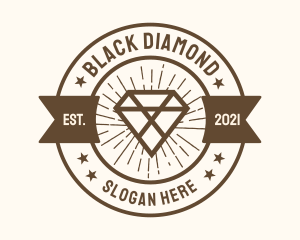 Diamond Sunburst Badge logo design