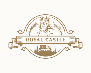 Castle - King Monarch Castle logo design