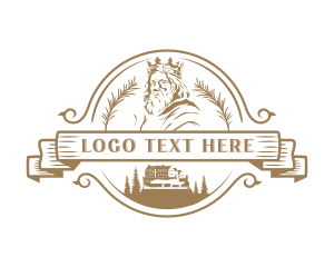 Emperor - King Monarch Castle logo design