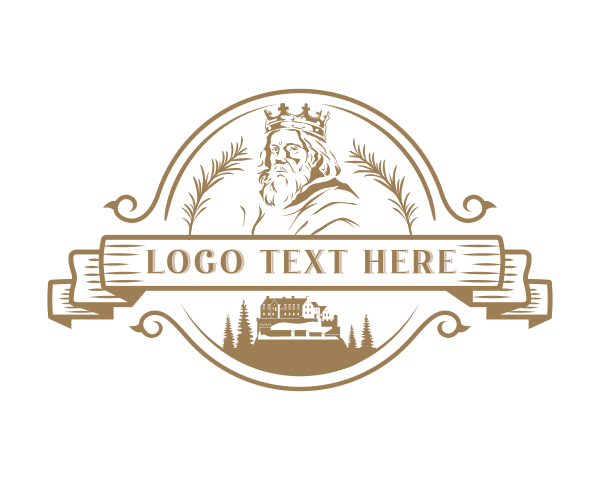 Emperor - King Monarch Castle logo design