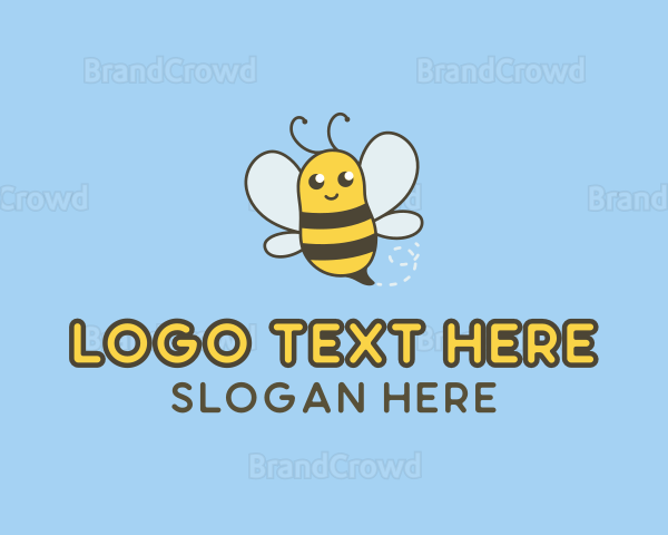 Happy Bumble Bee Logo