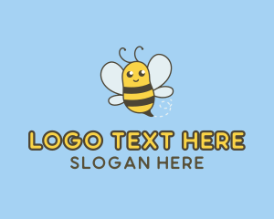 Children - Happy Bumble Bee logo design