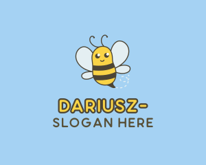 Daycare - Happy Bumble Bee logo design