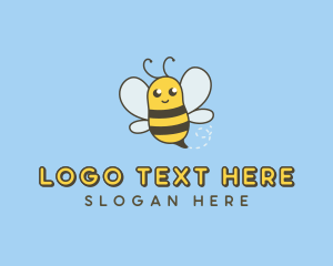 Insect - Happy Bumble Bee logo design