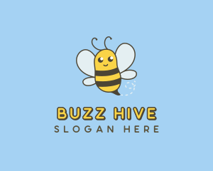 Happy Bumble Bee  logo design