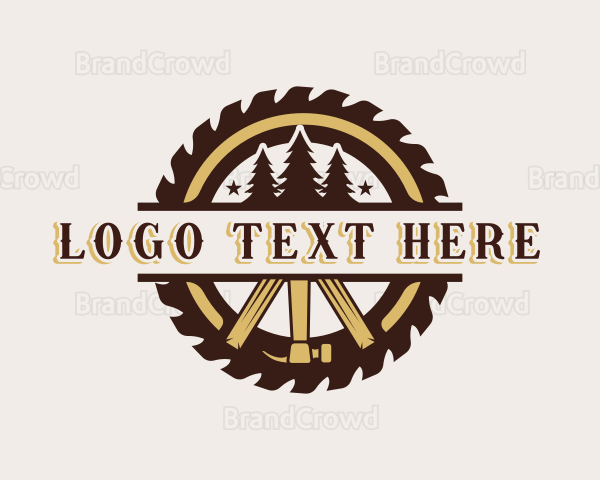 Wood Sawmill Builder Logo