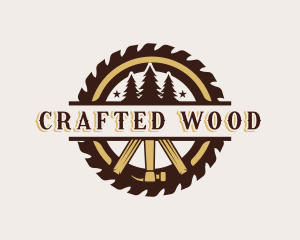 Wood Sawmill Builder logo design