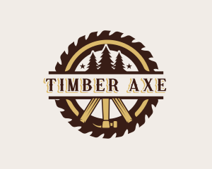 Wood Sawmill Builder logo design