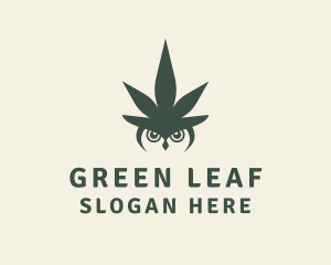 Weed - Owl Weed Cannabis logo design
