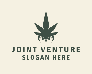 Joint - Owl Weed Cannabis logo design