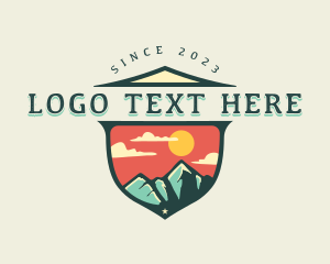 Trekking - Mountain Nature Outdoor logo design