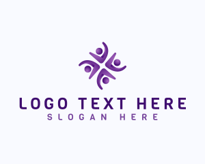 Crowd - Human People Support logo design