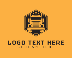 Container Truck - Transport Truck Company logo design