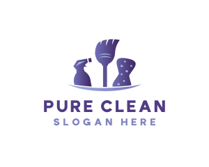 Cleaner Sanitation Housekeeping  logo design