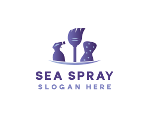 Cleaner Sanitation Housekeeping  logo design