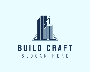 Architecture Building Blueprint logo design