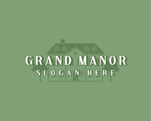 Mansion - French House Mansion logo design
