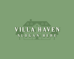 Villa - French House Home Villa logo design