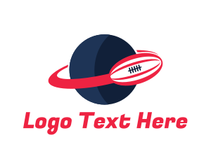 Blue Ball - Planet Rugby Orbit logo design