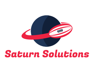 Saturn - Planet Rugby Orbit logo design