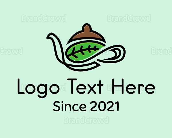 Leaf Coffee Pot Logo