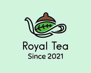 Leaf Coffee Pot logo design