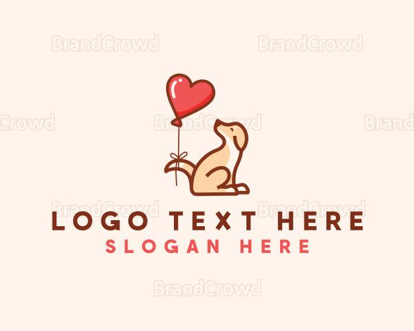 Dog Heart Balloon Logo