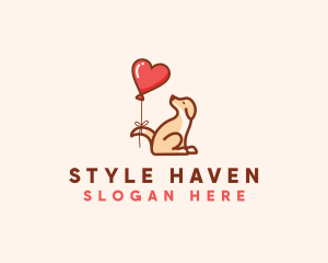 Shelter - Dog Heart Balloon logo design