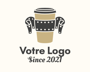 Hot - Film Reel Coffee logo design