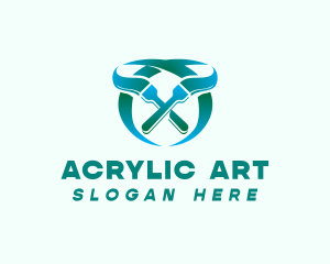 Brush Paint Art logo design