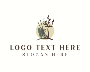 Planting - Plant Garden Wheelbarrow logo design