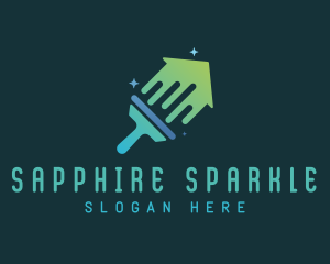 Sparkle Squeegee House logo design