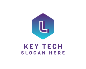 Digital Tech Hexagon logo design