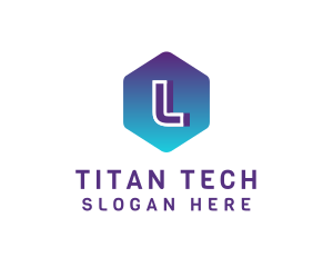 Digital Tech Hexagon logo design