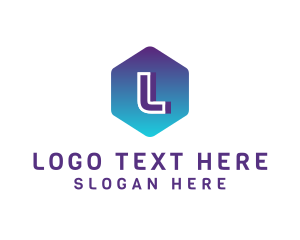Blue Hexagon - Digital Tech Hexagon logo design