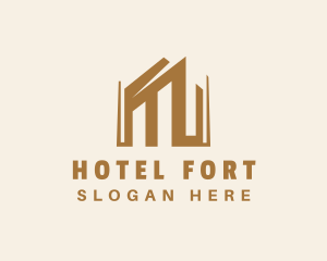 Apartment Hotel Building logo design