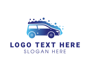 Auto - Gradient Car Wash Cleaning logo design