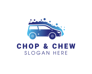 Gradient Car Wash Cleaning Logo