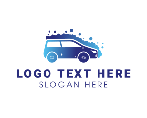 Gradient Car Wash Cleaning Logo