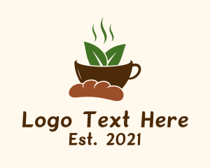 Tea Shop - Green Tea Bread logo design