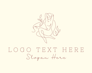 Lady - Spa Naked Female logo design