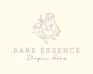 Spa Naked Female  logo design