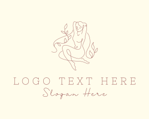 Woman - Spa Naked Female logo design
