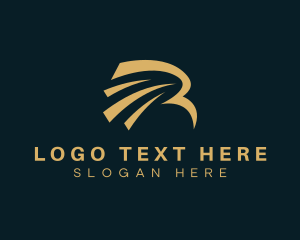 League - Eagle Aviation Letter R logo design